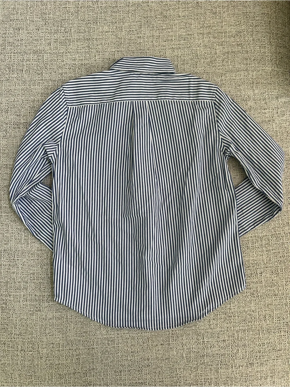 Polo Ralph Lauren Navy and White Striped Button-Down Dress Shirt - Boys 6